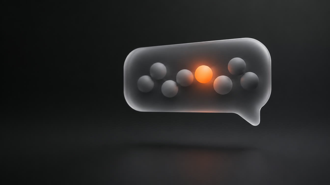 A brand name highlighted inside a chat bubble — visibility in AI answers